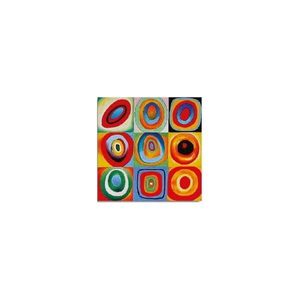 Nástěnná reprodukce na plátně Kandinsky , 45 x 45 cm obraz