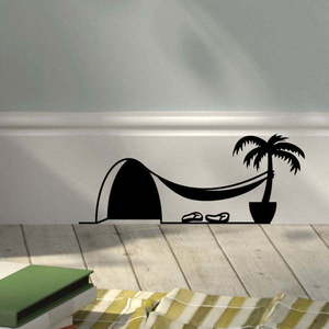 Nástěnná samolepka Ambiance Mouse Hole Hamac and Palm obraz