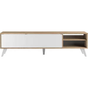TV stolek v dekoru dubu v bílo-přírodní barvě 165x43 cm Prism – TemaHome obraz