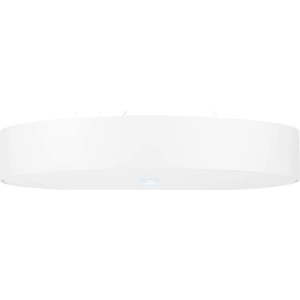 Bílé závěsné svítidlo s textilním stínidlem ø 80 cm Herra – Nice Lamps obraz