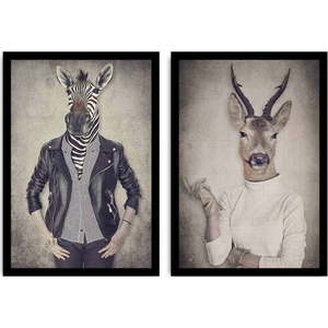 Dvoudílný obraz Home Ribs and Deer, 72 x 50 cm obraz