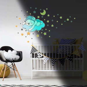 Dětská samolepka na zeď 35x30 cm Dreamy Bear – Ambiance obraz