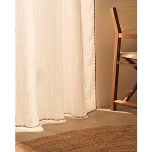 Bílý závěs s příměsí lnu 140x270 cm Adra – Kave Home obraz