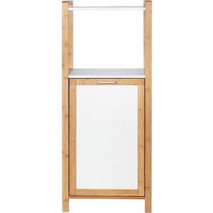Bambusový koupelnový regál v bílo-přírodní barvě 40x95 cm Finja – Wenko obraz