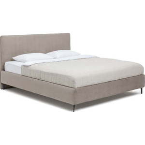 Čalouněná dvoulůžková postel taupe s matrací/s roštem 180x200 cm Noira Slim – Bonami Selection obraz