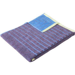 Modro-fialový bavlněný ručník Hübsch Dora, 50 x 100 cm obraz