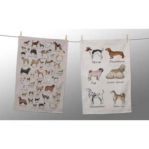 Sada 2 ubrousků Little Nice Things Dog Types, 47 x 65 cm obraz