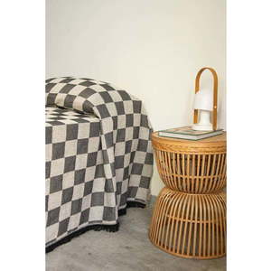 Černo-béžový přehoz na dvoulůžko 240x240 cm Black Checkerboard – Really Nice Things obraz