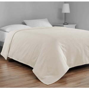 Krémový bavlněný přehoz na dvoulůžko 200x230 cm Serenity – Mijolnir obraz