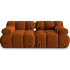 Oranžová sametová pohovka 188 cm Bellis – Micadoni Home obraz