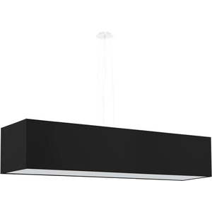 Černé závěsné svítidlo se skleněno-textilním stínidlem Gryfin – Nice Lamps obraz