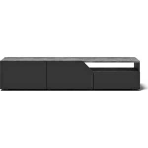 Černý TV stolek v dekoru betonu 180x38 cm Verone – TemaHome obraz