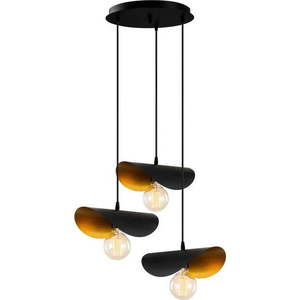 Závěsné svítidlo v černé a zlaté barvě s kovovým stínidlem ø 45 cm Sivani – Opviq lights obraz