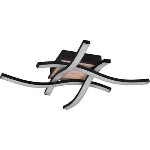 Černo-hnědé LED stropní svítidlo 46x46 cm Route – Trio obraz