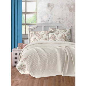 Krémový bavlněný přehoz 220x240 cm Waffle – Mila Home obraz