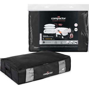 Černý úložný box na oblečení pod postel Compactor XXL Black Edition 3D, 145 l obraz