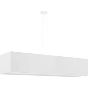 Bílé závěsné svítidlo se skleněno-textilním stínidlem Gryfin – Nice Lamps obraz