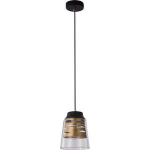 Černé závěsné svítidlo se skleněným stínidlem Fresno – Candellux Lighting obraz