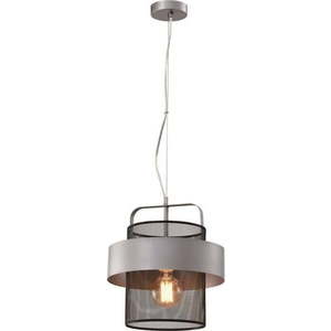 Kovové závěsné svítidlo v černo-stříbrné barvě ø 30 cm Fiba – Candellux Lighting obraz