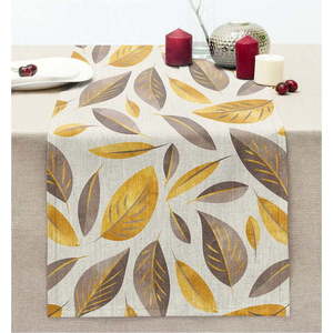 Běhoun na stůl 40x130 cm Yellow And Brown Leaves – Mila Home obraz