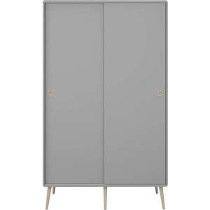 Šedá šatní skříň s posuvnými dveřmi 113x190 cm Softline - Tvilum obraz