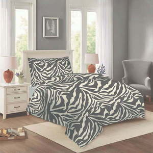 Šedo-béžové bavlněné povlečení na jednolůžko 140x200 cm Dorota – Cotton House obraz