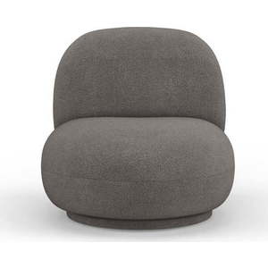 Šedé křeslo z textilie bouclé Chuck – Micadoni Home obraz