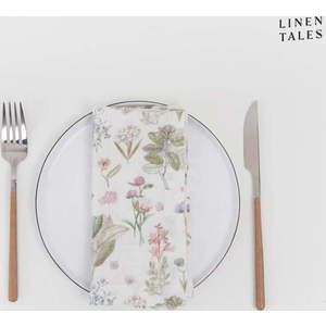 Lněné ubrousky v sadě 2 ks White Botany – Linen Tales obraz