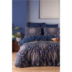Tmavě modré prodloužené povlečení na dvoulůžko 200x220 cm – Mila Home obraz