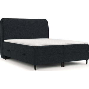 Černá boxspring postel s úložným prostorem 200x200 cm Melba – Maison de Rêve obraz