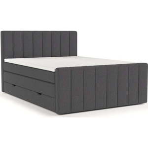 Šedá boxspring postel s úložným prostorem 160x200 cm Ruby – Maison de Rêve obraz
