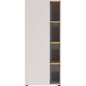 Krémová knihovna v dekoru dubu 61x145x34 cm Adrano – Germania obraz