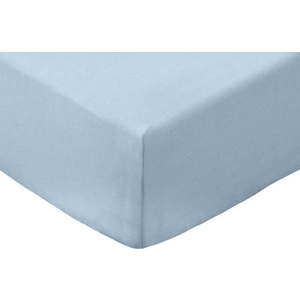 Modré napínací prostěradlo z bavlněného perkálu 185x200 cm Cotton Percale – Bianca obraz