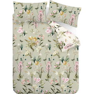 Světle zelené bavlněné povlečení na dvoulůžko 200x200 cm Exotic Floral – RHS obraz
