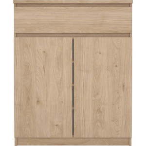 Komoda v dekoru dubu v přírodní barvě 80x100x40 cm Naia – Tvilum obraz