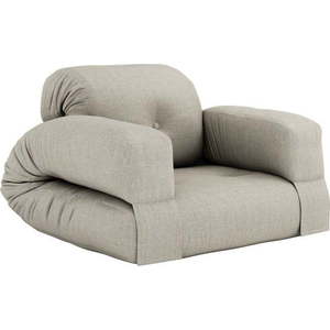 Béžové lněné křeslo Hippo - Karup Design obraz