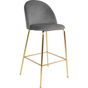 Šedé sametové barové židle v sadě 2 ks 108 cm Lausanne – House Nordic obraz