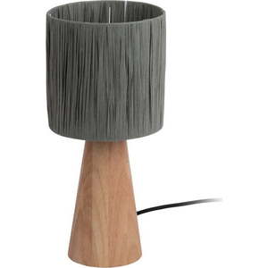 Stolní lampa se stínidlem z papírového výpletu v šedo-přírodní barvě (výška 33 cm) Sheer Cone – Leitmotiv obraz