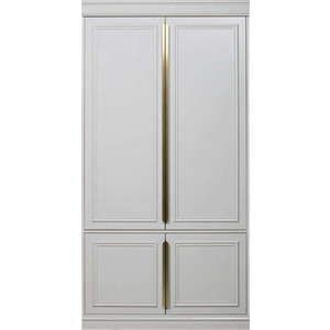 Světle šedá šatní skříň s pantovými dveřmi z borovicového dřeva 110x215 cm Organize – BePureHome obraz