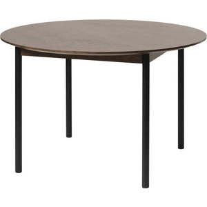 Hnědý kulatý jídelní stůl s deskou v dubovém dekoru ø 120 cm Latina – Unique Furniture obraz