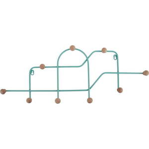Tyrkysový kovový nástěnný věšák 71 cm Maze – PT LIVING obraz