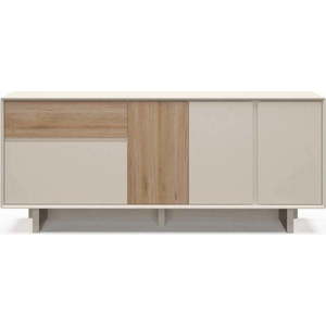Komoda v béžové a přírodní barvě v dekoru dubu 180x76x45 cm Carpi – Marckeric obraz