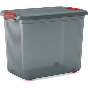 Šedý plastový úložný box s víkem 59x39x45 cm K Latch Box – KIS obraz