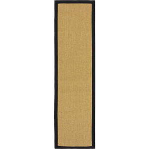 Vnitřní a venkovní koberec v černé a světle hnědé barvě 60x230 cm Sisal Look – Flair Rugs obraz