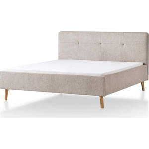 Šedohnědá čalouněná dvoulůžková postel 180x200 cm Smart – Meise Möbel obraz