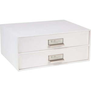 Bílý 2patrový šuplík na dokumenty Bigso Box of Sweden Birger, 33 x 22, 5 cm obraz