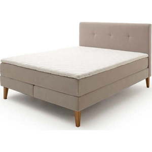 Béžová boxspring postel 180x200 cm Stockholm – Meise Möbel obraz