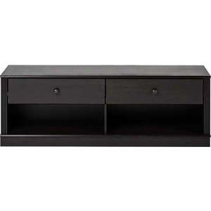 Tmavě hnědý TV stolek z borovicového dřeva 137x47 cm Anita – Støraa obraz