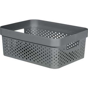 Šedý úložný košík Curver Infinity Dots, 11 l obraz