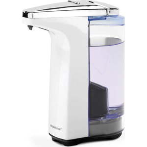 Bílý automatický plastový dávkovač mýdla 237 ml - simplehuman obraz